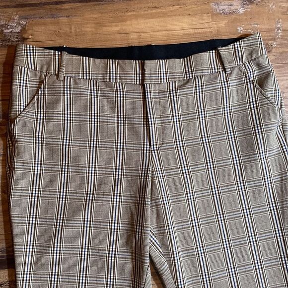 Ava & Viv Brown Checker Board Plaid Stretchy Pants Sz 22W - Picture 4 of 11